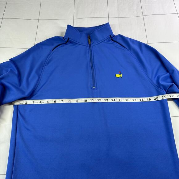Masters Tech 1/2 Zip Pullover Mens Medium Blue Purple Performance Golf Casual - Picture 7 of 9